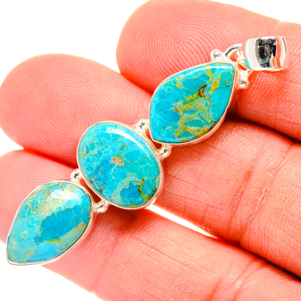 Chrysocolla Pendants handcrafted by Anasilvercos - PD29249