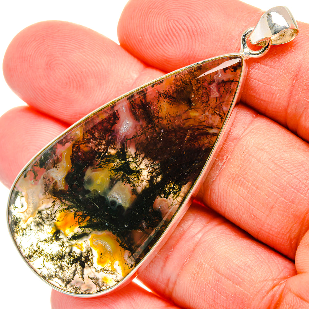 Green Moss Agate Pendants handcrafted by Anasilvercos - PD29269