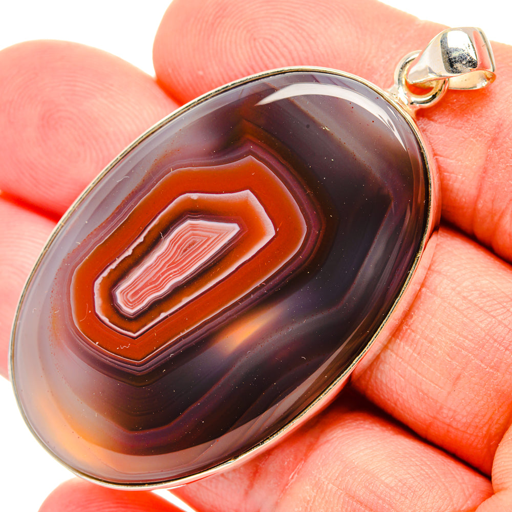 Red Botswana Agate Pendants handcrafted by Anasilvercos - PD29270