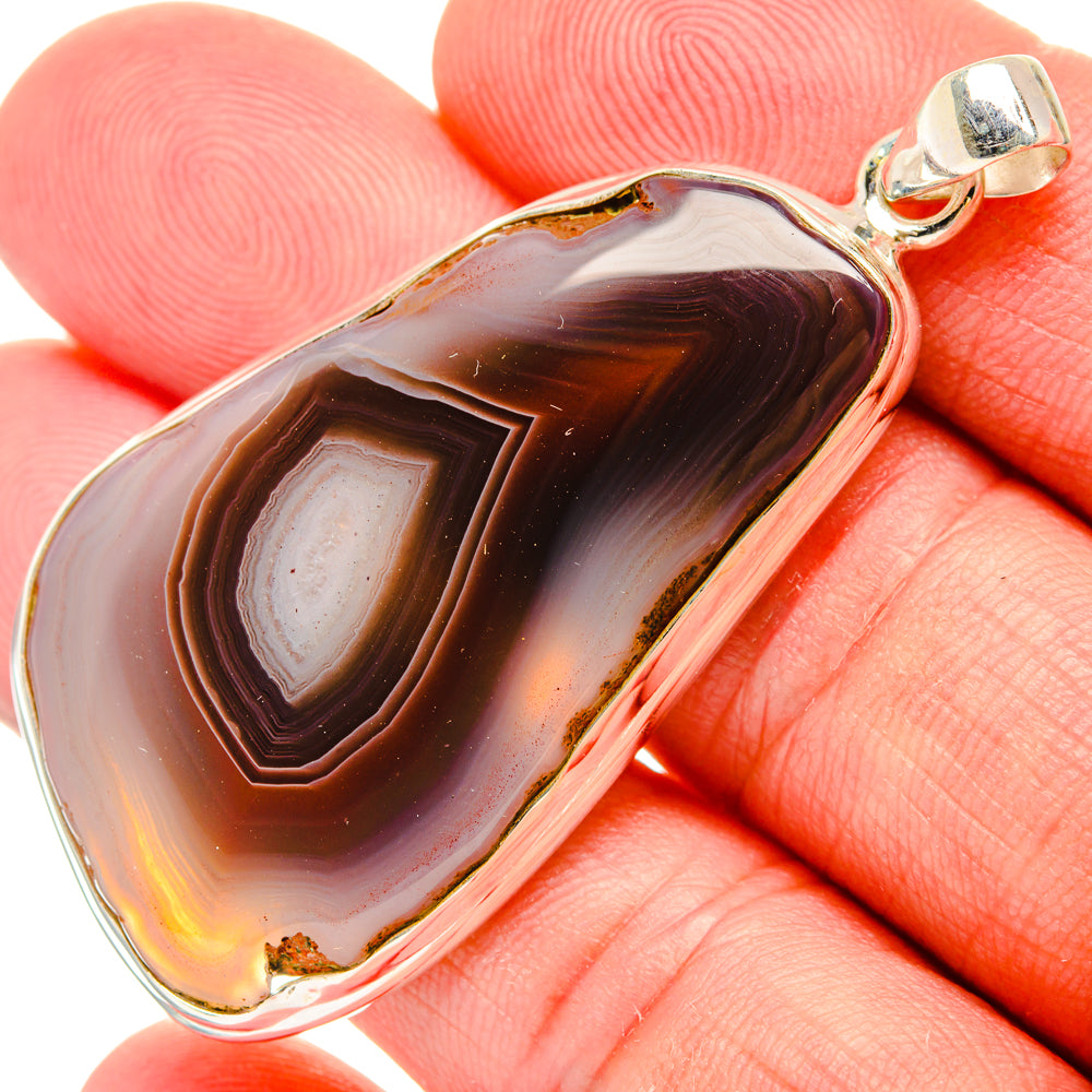 Botswana Agate Pendants handcrafted by Anasilvercos - PD29275