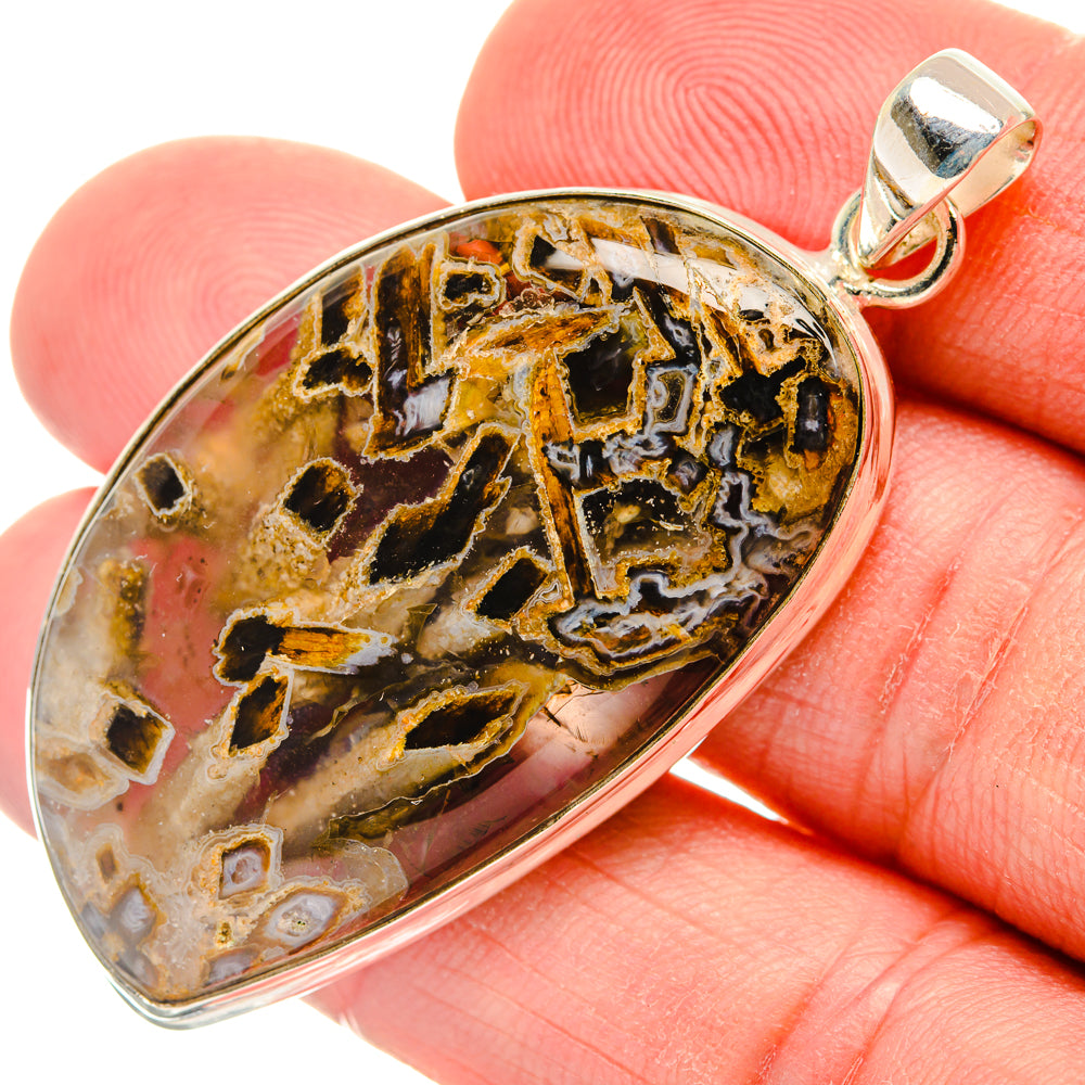 Turkish Tube Agate Pendants handcrafted by Anasilvercos - PD29282
