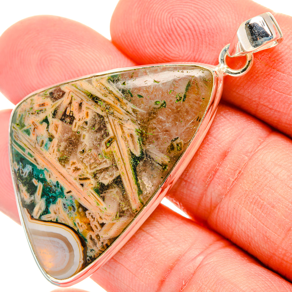 Turkish Tube Agate Pendants handcrafted by Anasilvercos - PD29283