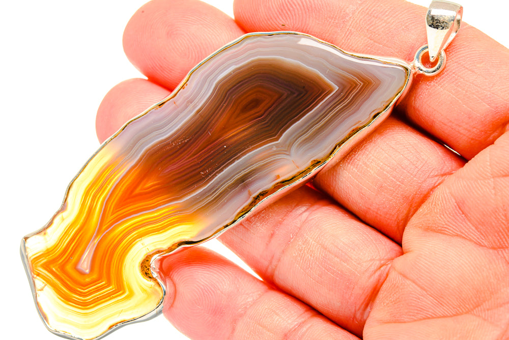 Botswana Agate Pendants handcrafted by Anasilvercos - PD29347