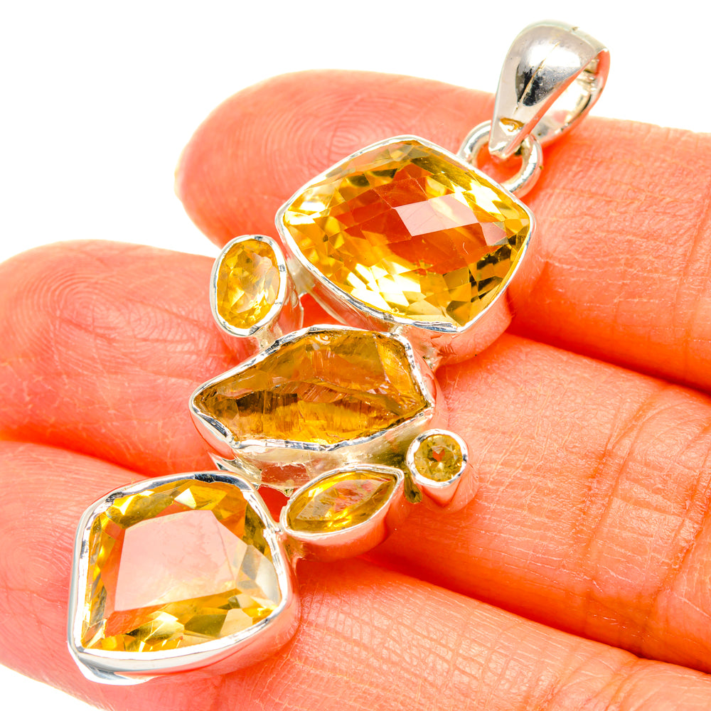 Citrine Pendants handcrafted by Anasilvercos - PD29350