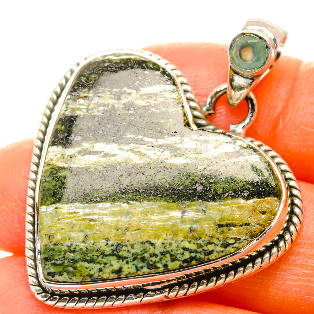 Green Swiss Opal Pendants handcrafted by Anasilvercos - PD29382