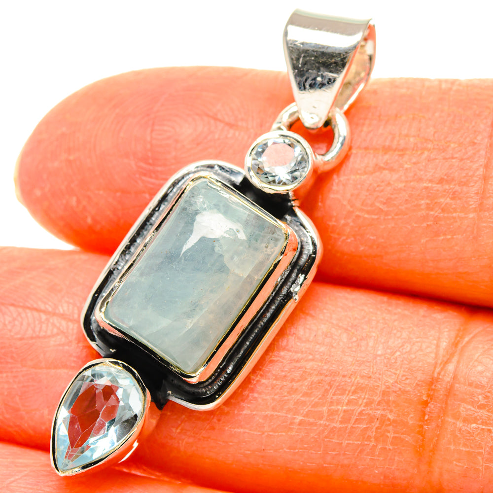 Aquamarine Pendants handcrafted by Anasilvercos - PD29398