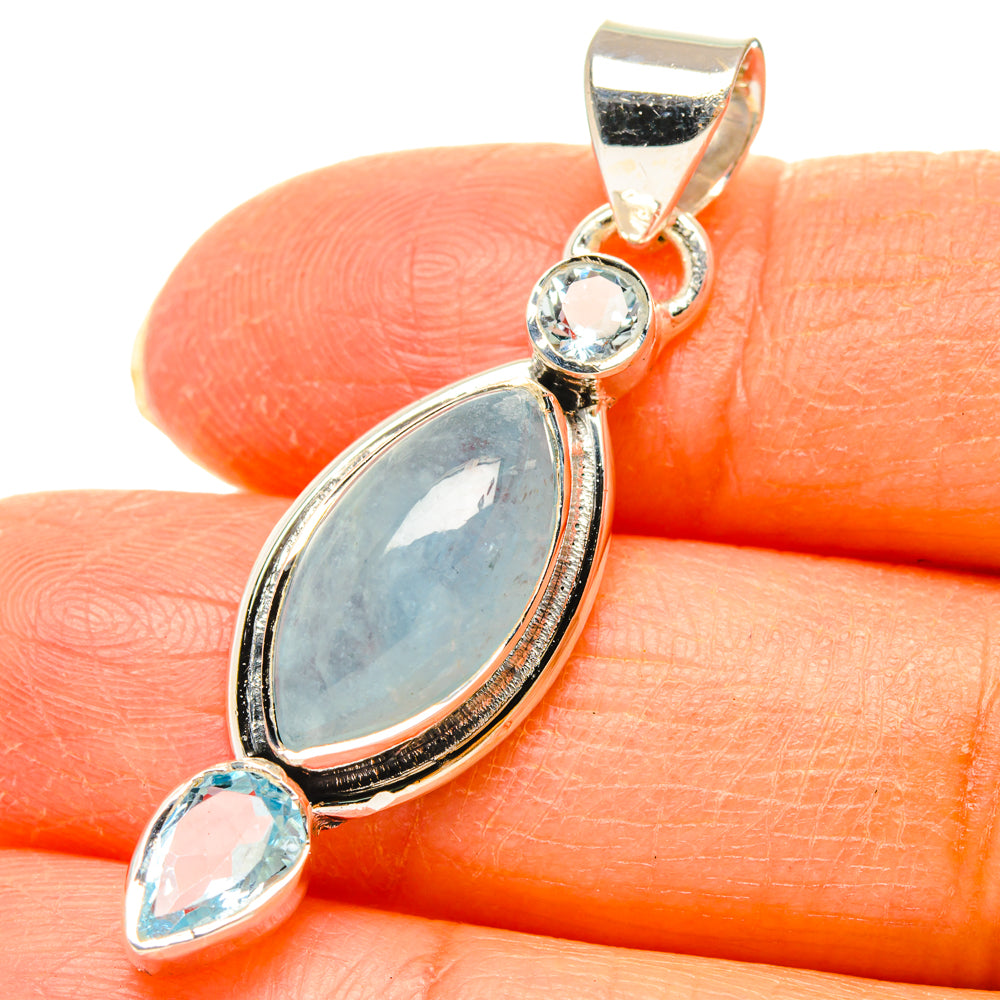 Aquamarine Pendants handcrafted by Anasilvercos - PD29400
