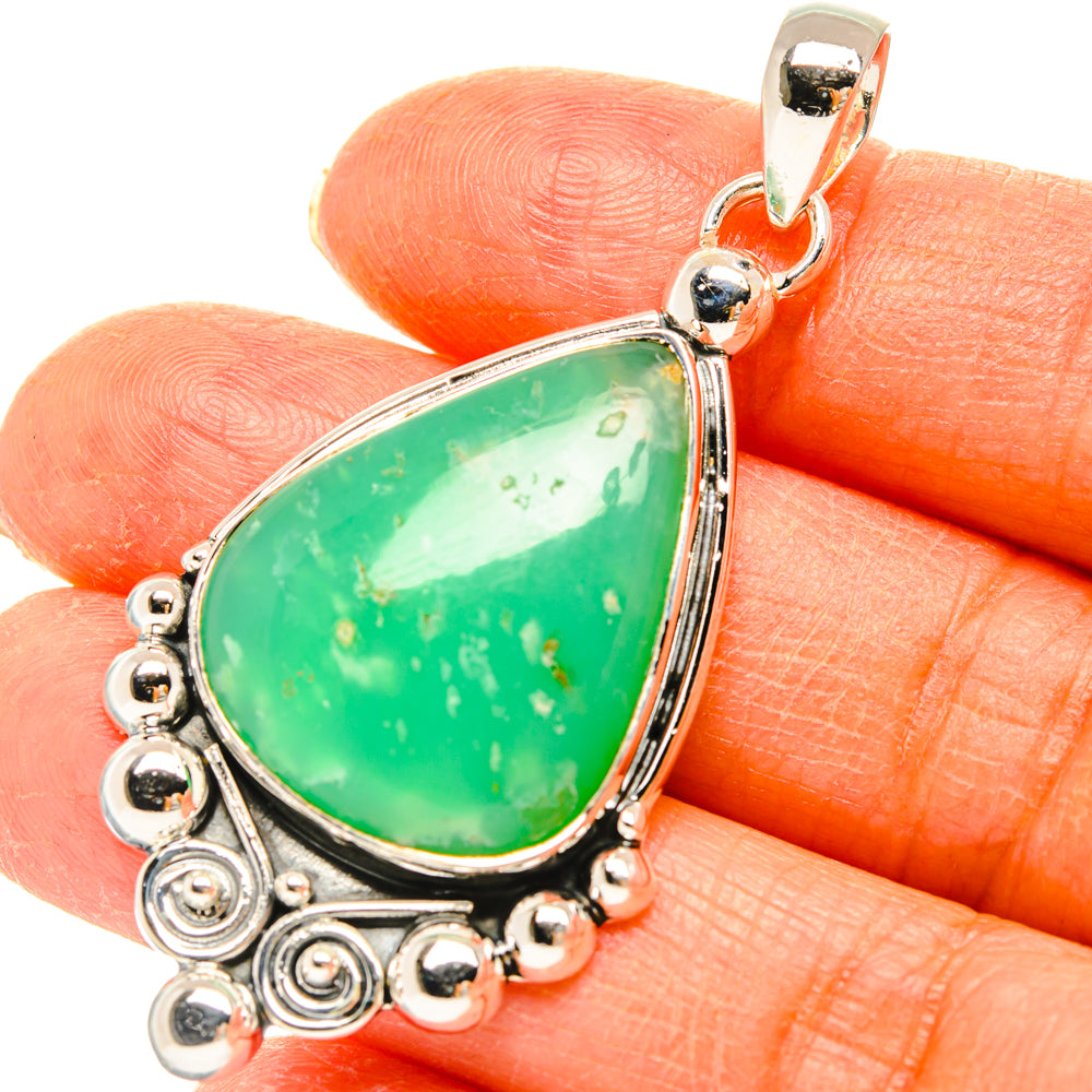 Chrysoprase Pendants handcrafted by Anasilvercos - PD29404