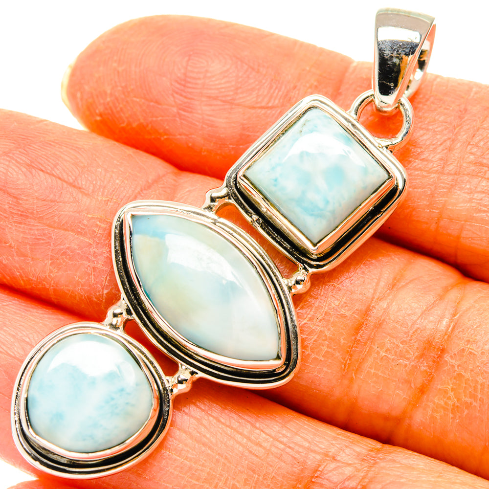 Larimar Pendants handcrafted by Anasilvercos - PD29451