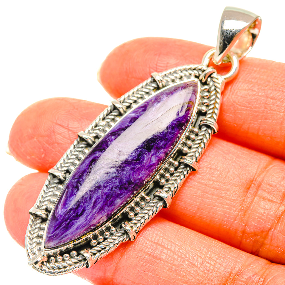Charoite Pendants handcrafted by Anasilvercos - PD29459