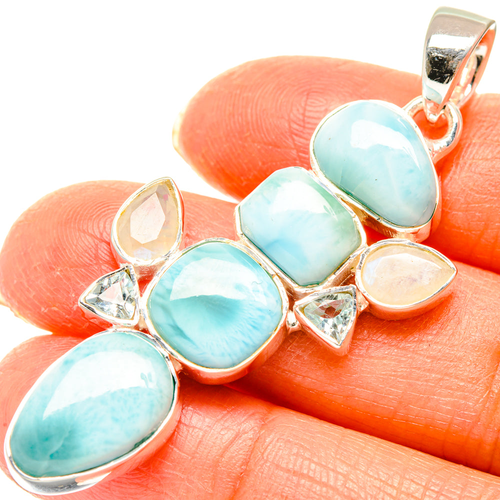 Larimar Pendants handcrafted by Anasilvercos - PD29467