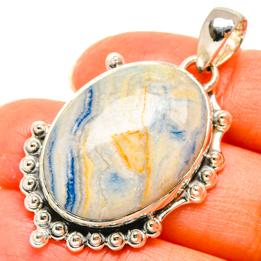 Blue Scheelite Pendants handcrafted by Anasilvercos - PD29477