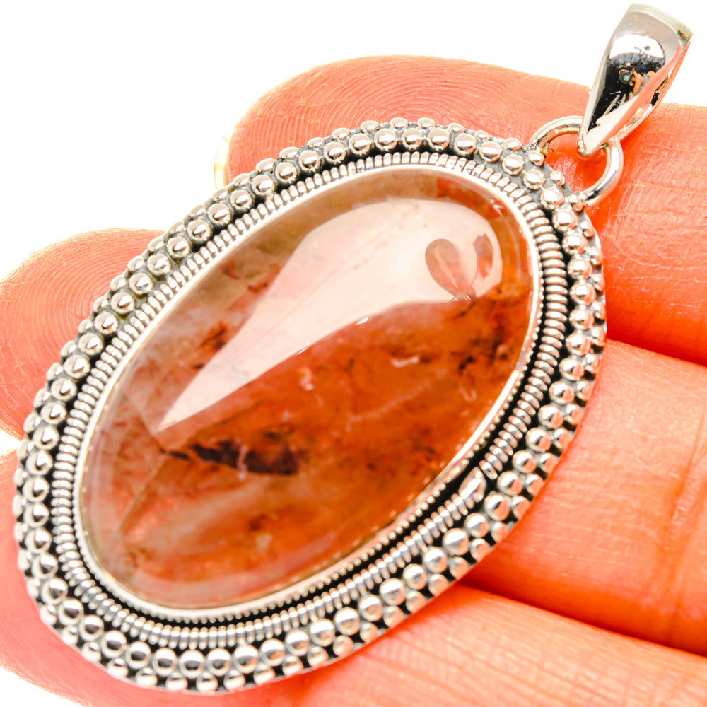 Strawberry Quartz Pendants handcrafted by Anasilvercos - PD29485