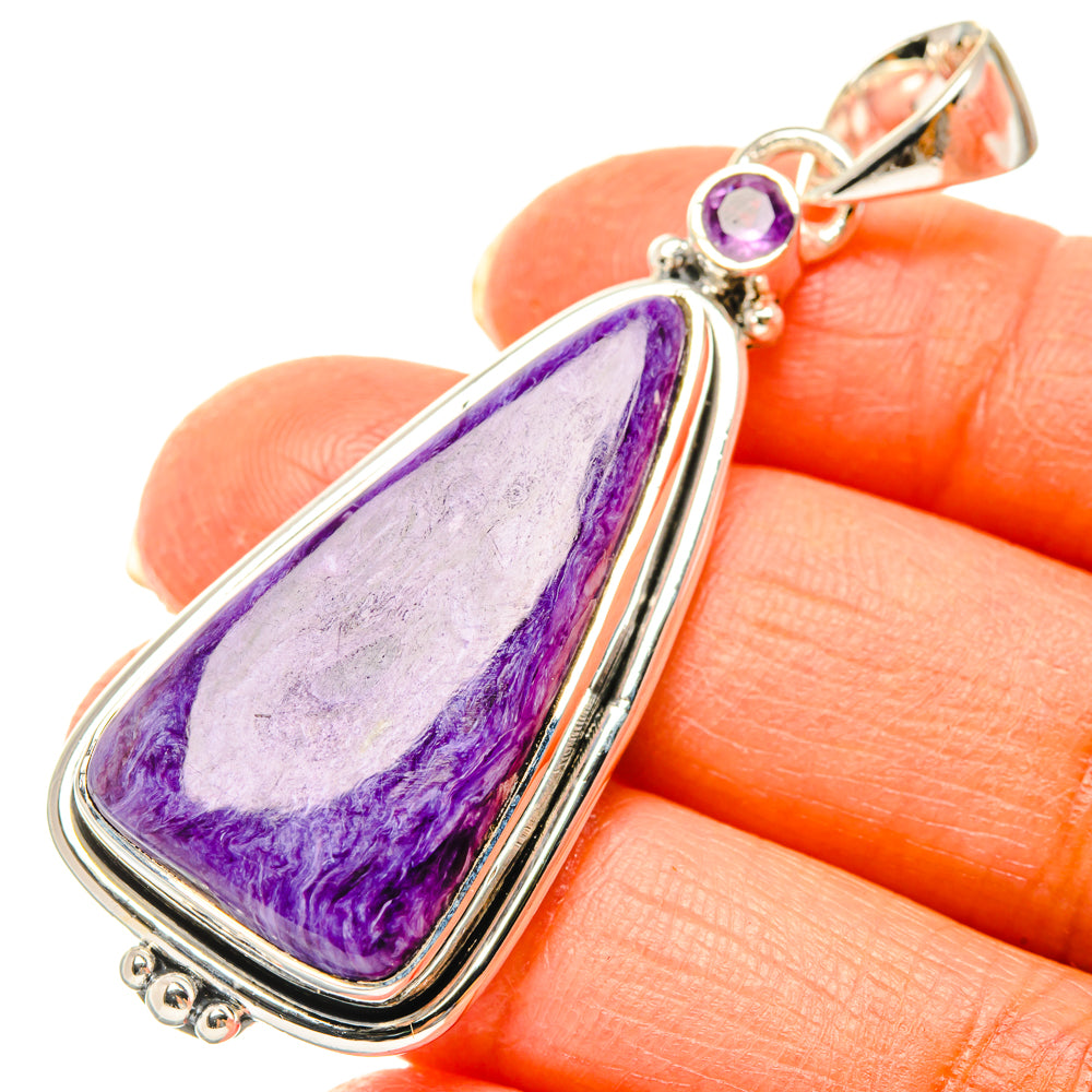 Charoite Pendants handcrafted by Anasilvercos - PD29497