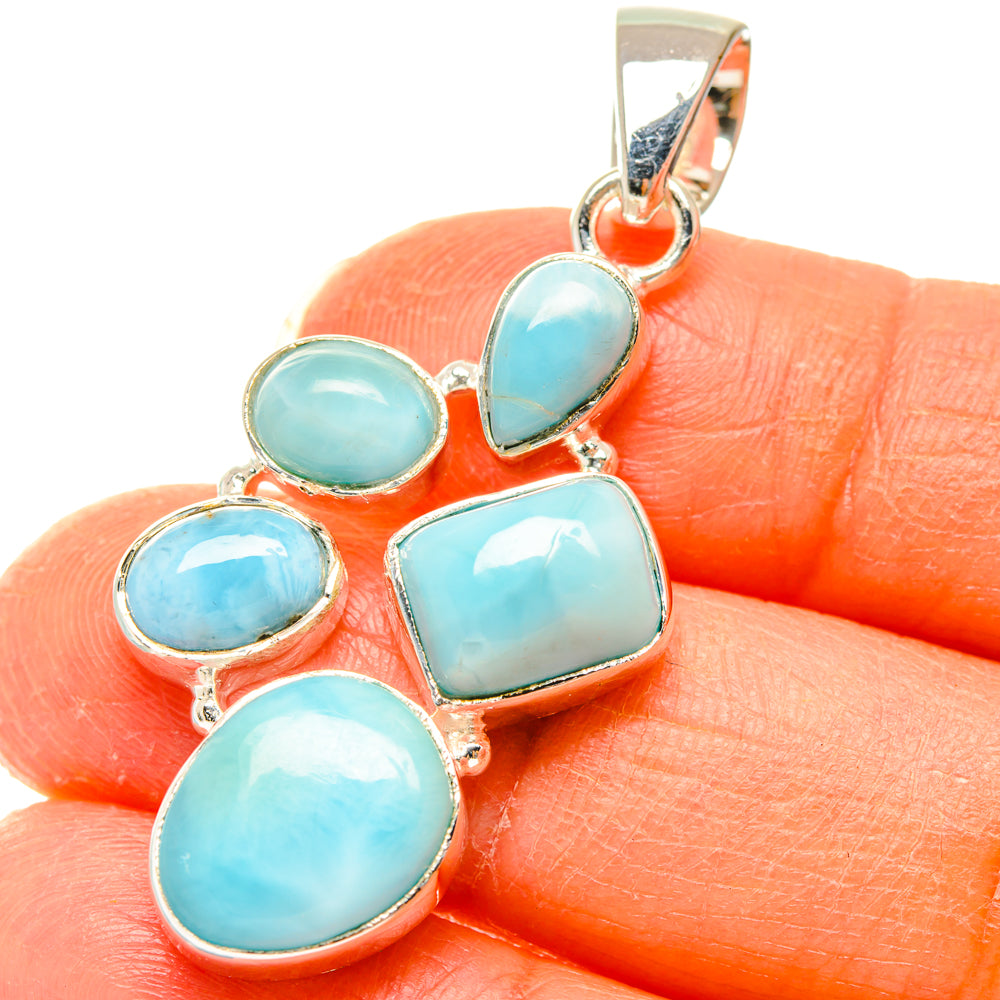 Larimar Pendants handcrafted by Anasilvercos - PD29498