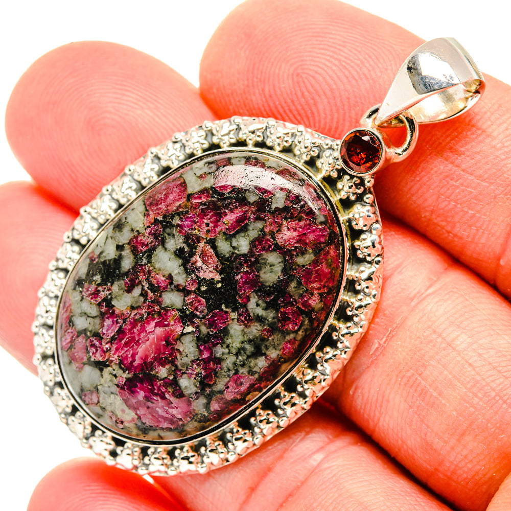 Russian Eudialyte, Garnet Pendants handcrafted by Anasilvercos - PD29520