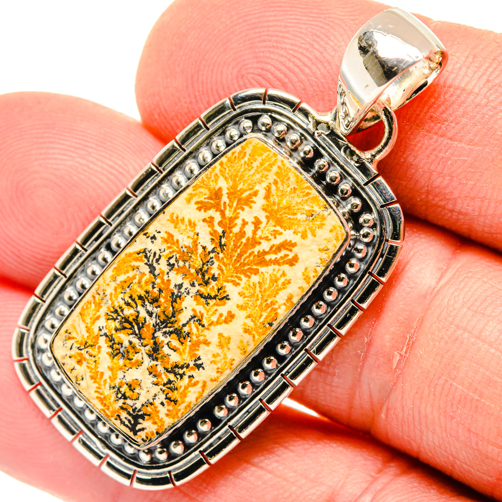 Germany Psilomelane Dendrite Pendants handcrafted by Anasilvercos - PD29525