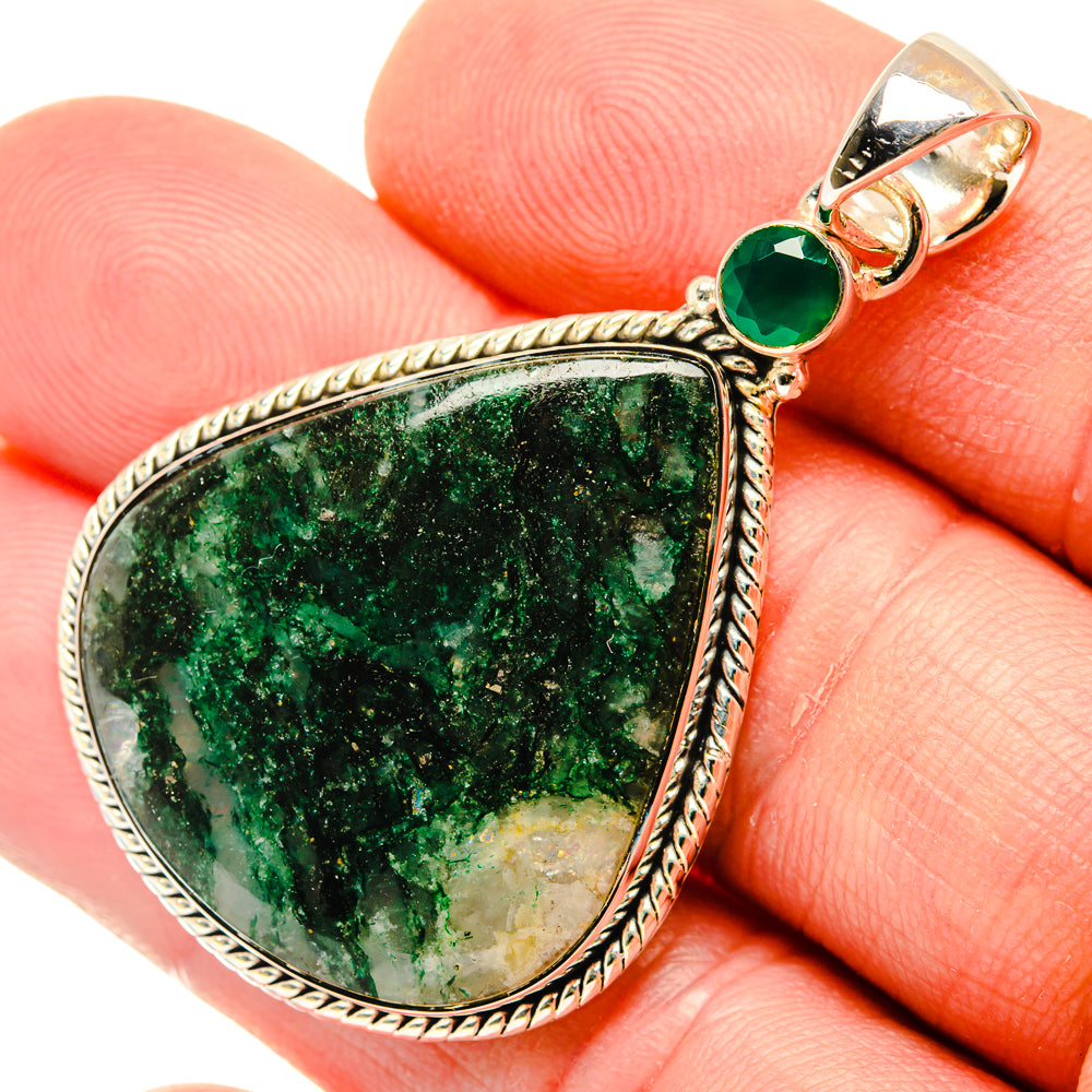 Green Aventurine, Green Onyx Pendants handcrafted by Anasilvercos - PD29530