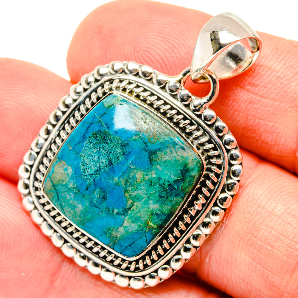 Chrysocolla Pendants handcrafted by Anasilvercos - PD29532