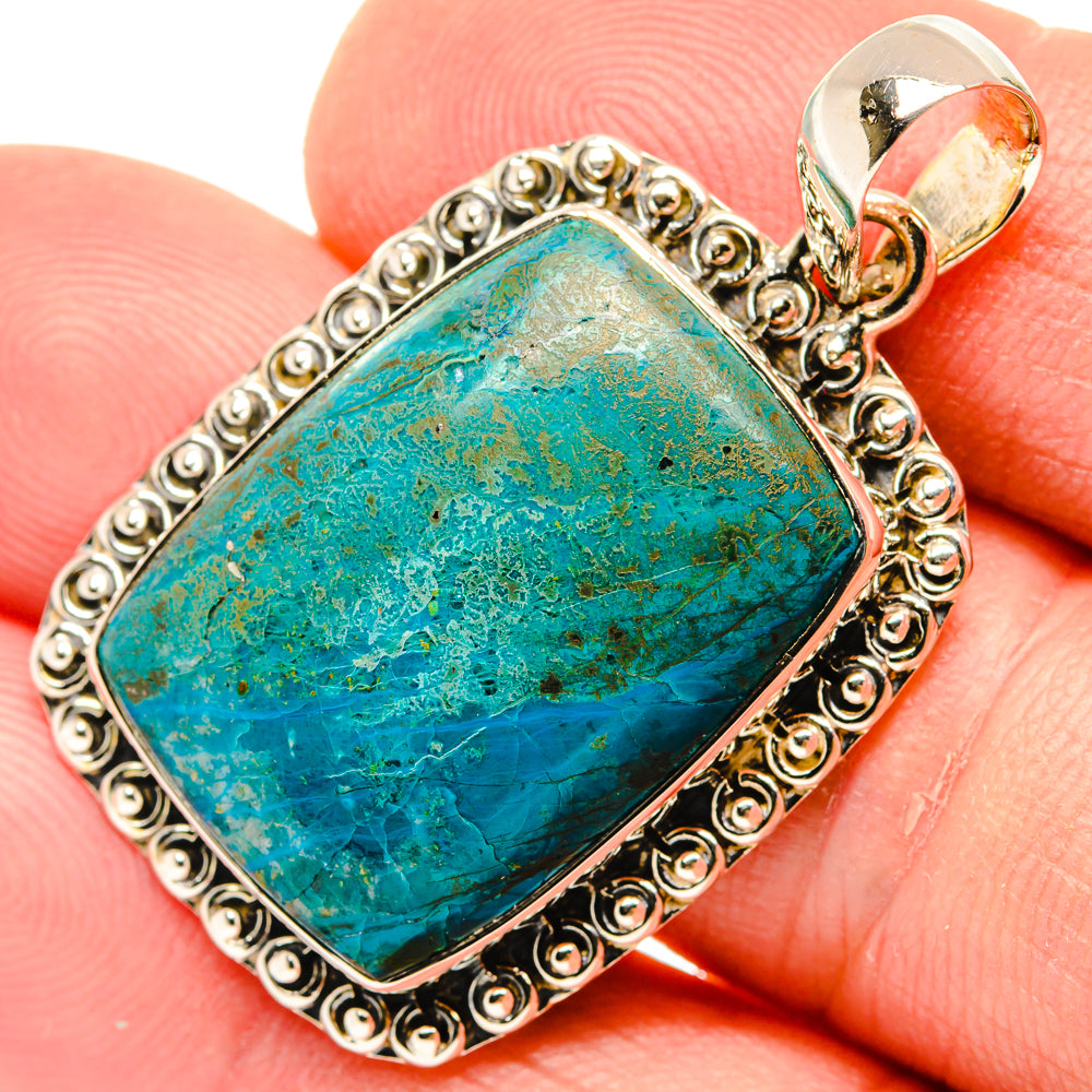 Chrysocolla Pendants handcrafted by Anasilvercos - PD29533