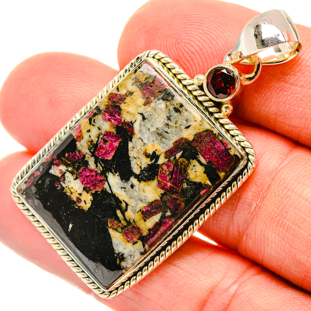 Russian Eudialyte, Garnet Pendants handcrafted by Anasilvercos - PD29546