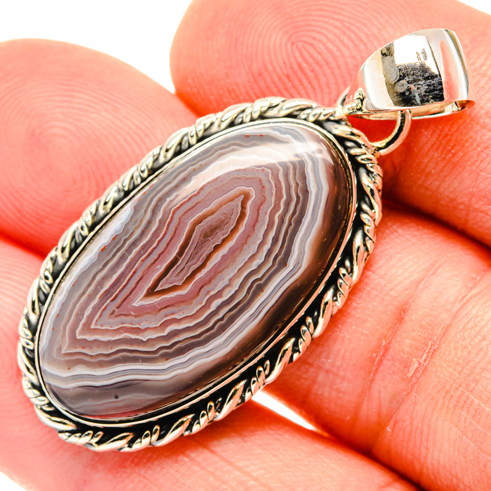 Botswana Agate Pendants handcrafted by Anasilvercos - PD29562