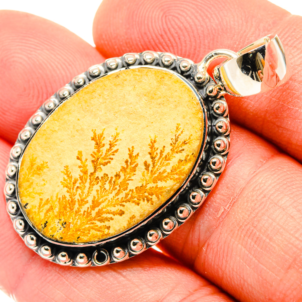 Germany Psilomelane Dendrite Pendants handcrafted by Anasilvercos - PD29568