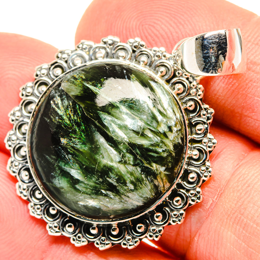 Seraphinite Pendants handcrafted by Anasilvercos - PD29571