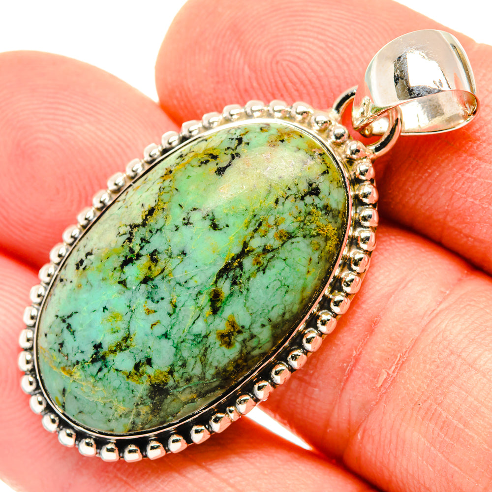 Tibetan Turquoise Pendants handcrafted by Anasilvercos - PD29577