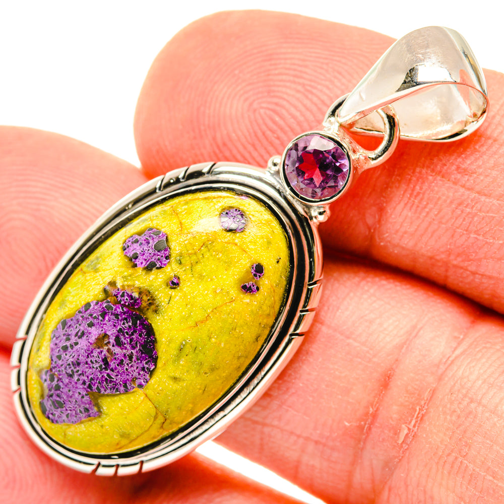 Atlantisite, Amethyst Pendants handcrafted by Anasilvercos - PD29610