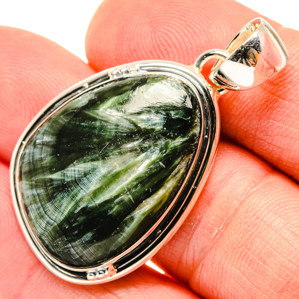 Seraphinite Pendants handcrafted by Anasilvercos - PD29614