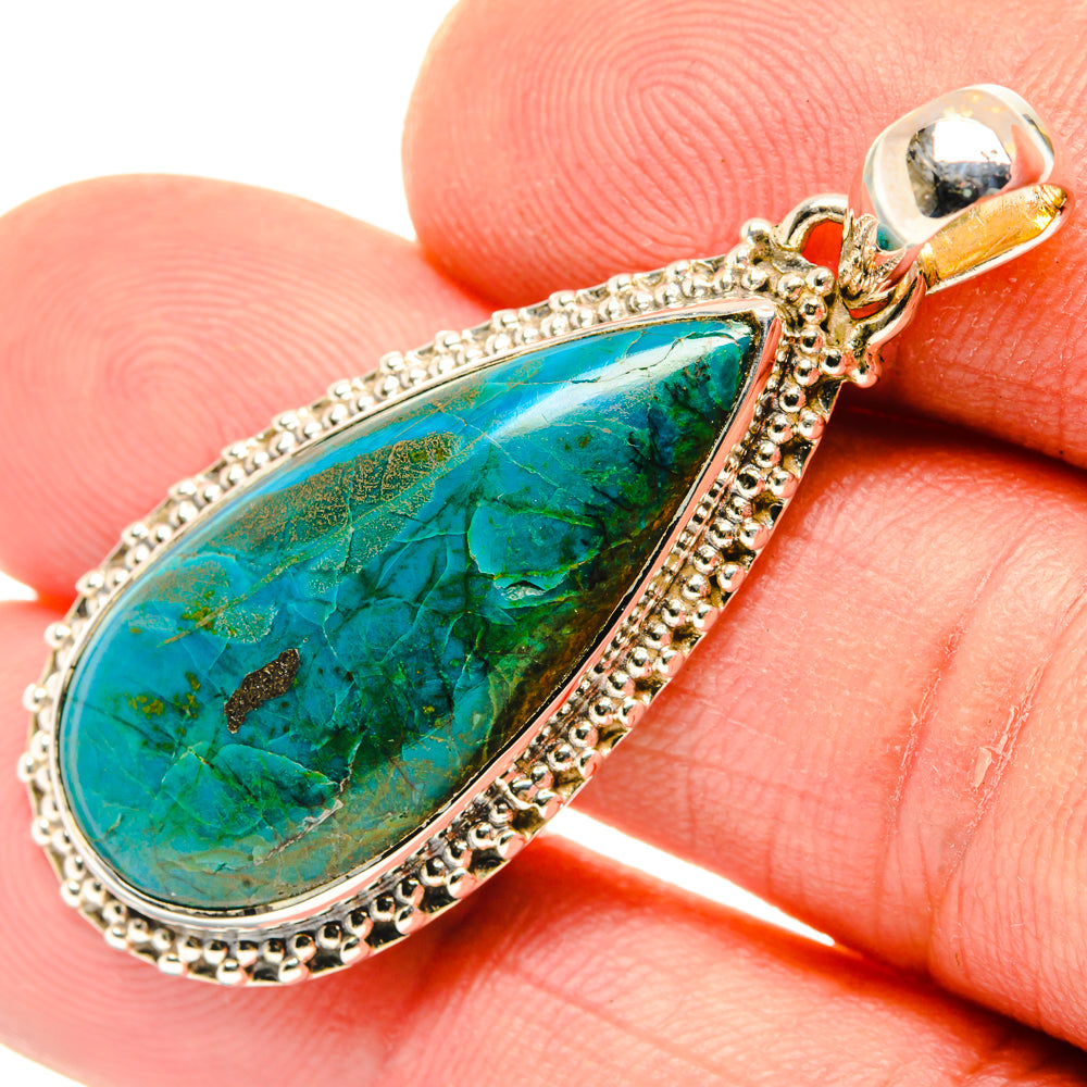 Chrysocolla Pendants handcrafted by Anasilvercos - PD29621