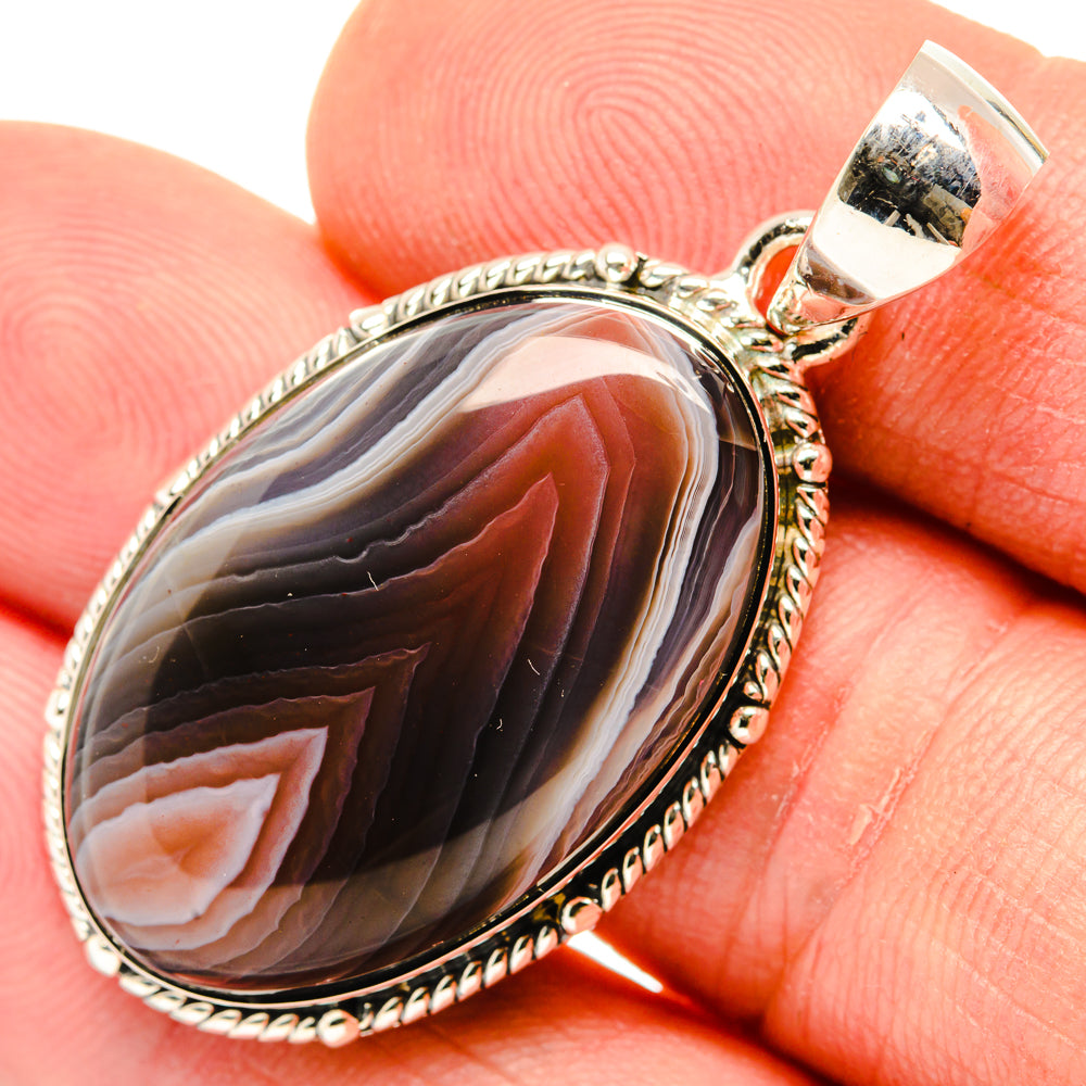 Botswana Agate Pendants handcrafted by Anasilvercos - PD29626