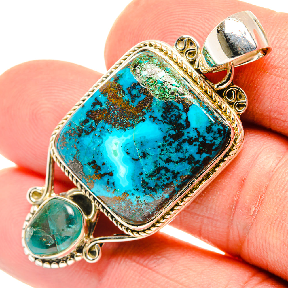 Shattuckite, Apatite Pendants handcrafted by Anasilvercos - PD29632