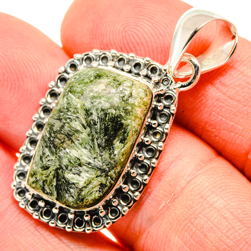Green Fuchsite Pendants handcrafted by Anasilvercos - PD29633
