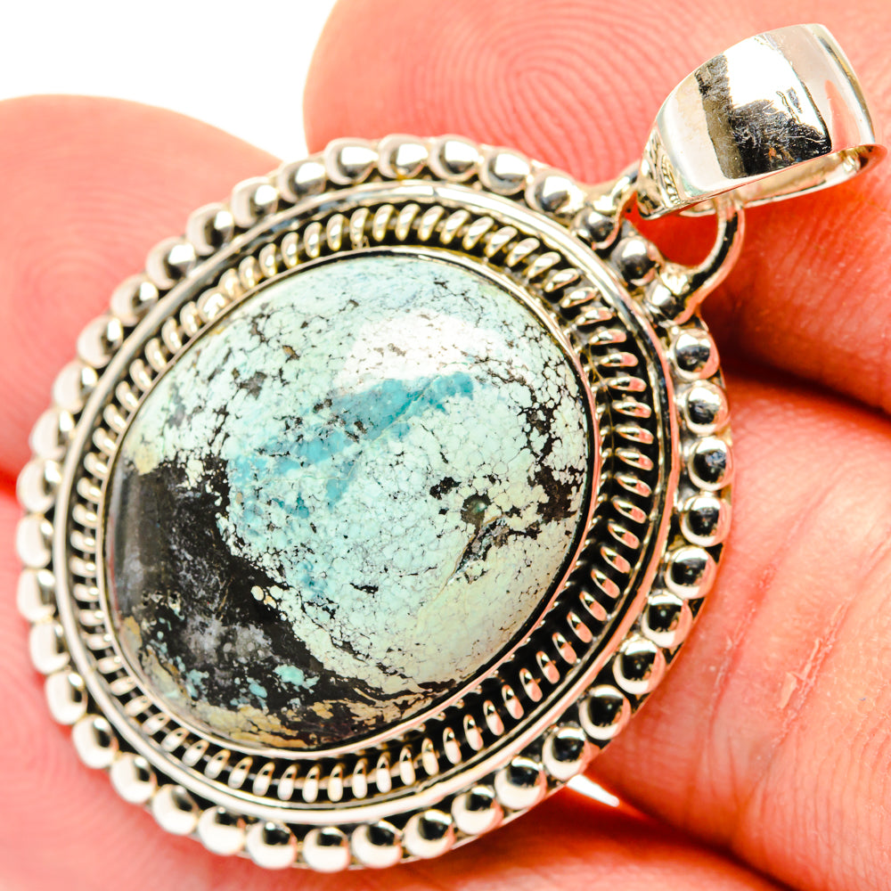 Tibetan Turquoise Pendants handcrafted by Anasilvercos - PD29648