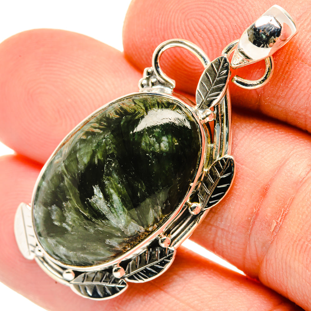 Seraphinite Pendants handcrafted by Anasilvercos - PD29658