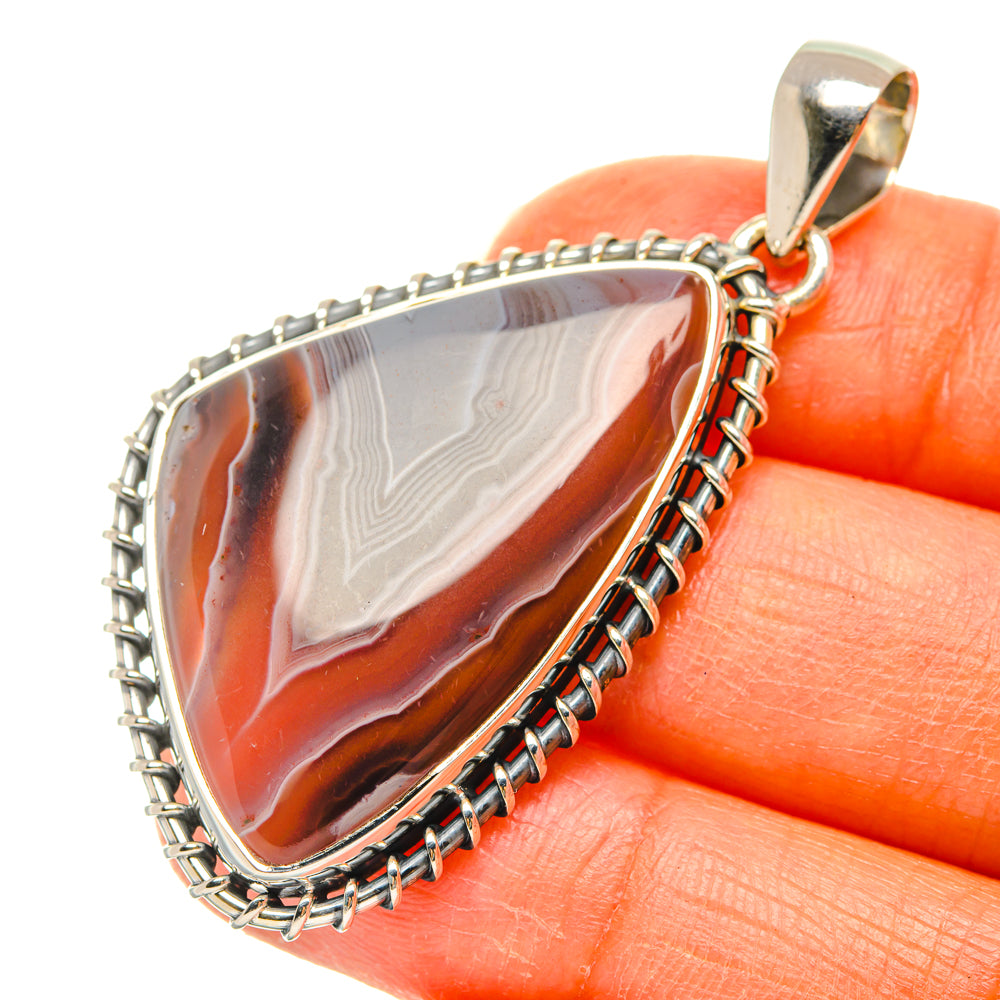 Botswana Agate Pendants handcrafted by Anasilvercos - PD29673