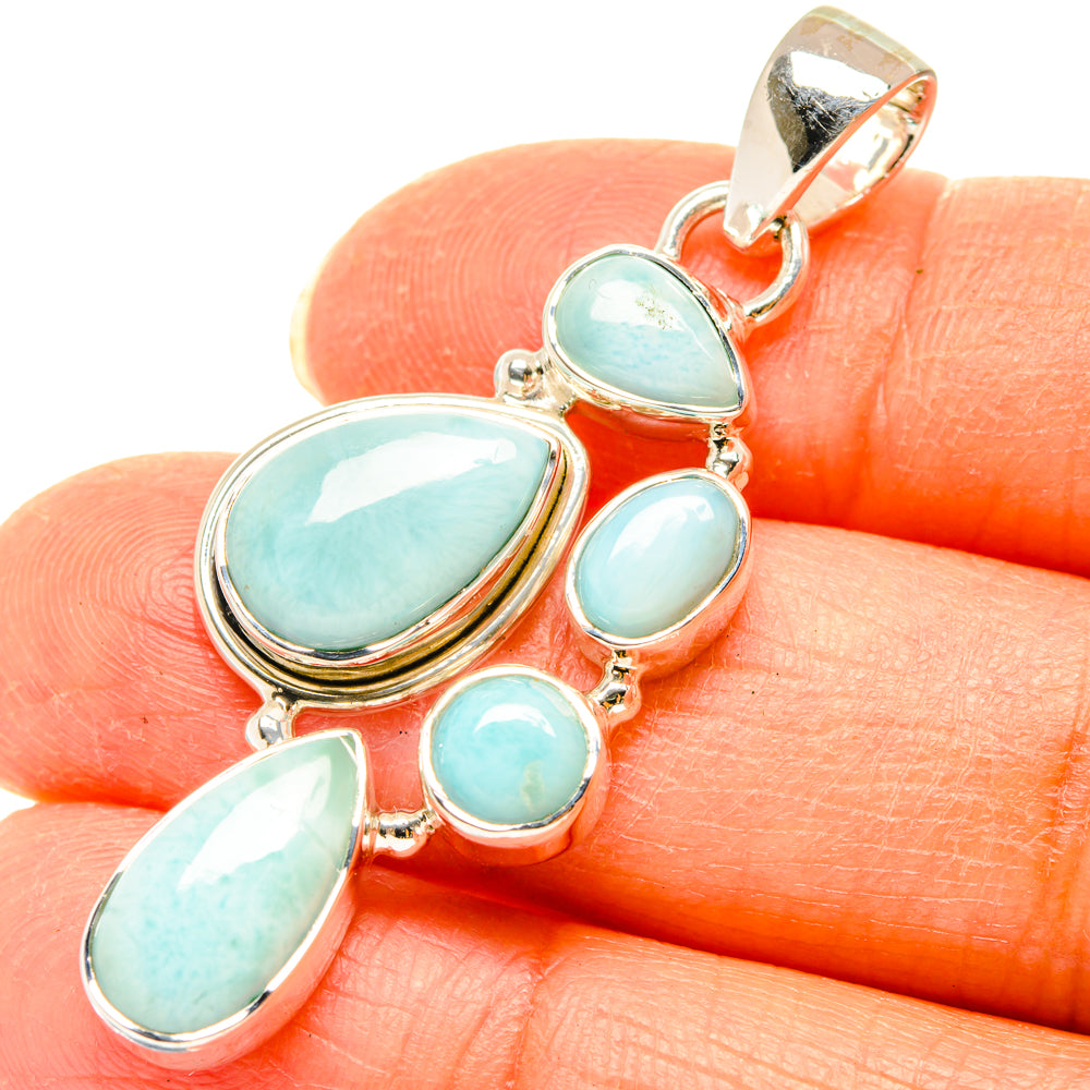 Larimar Pendants handcrafted by Anasilvercos - PD29698