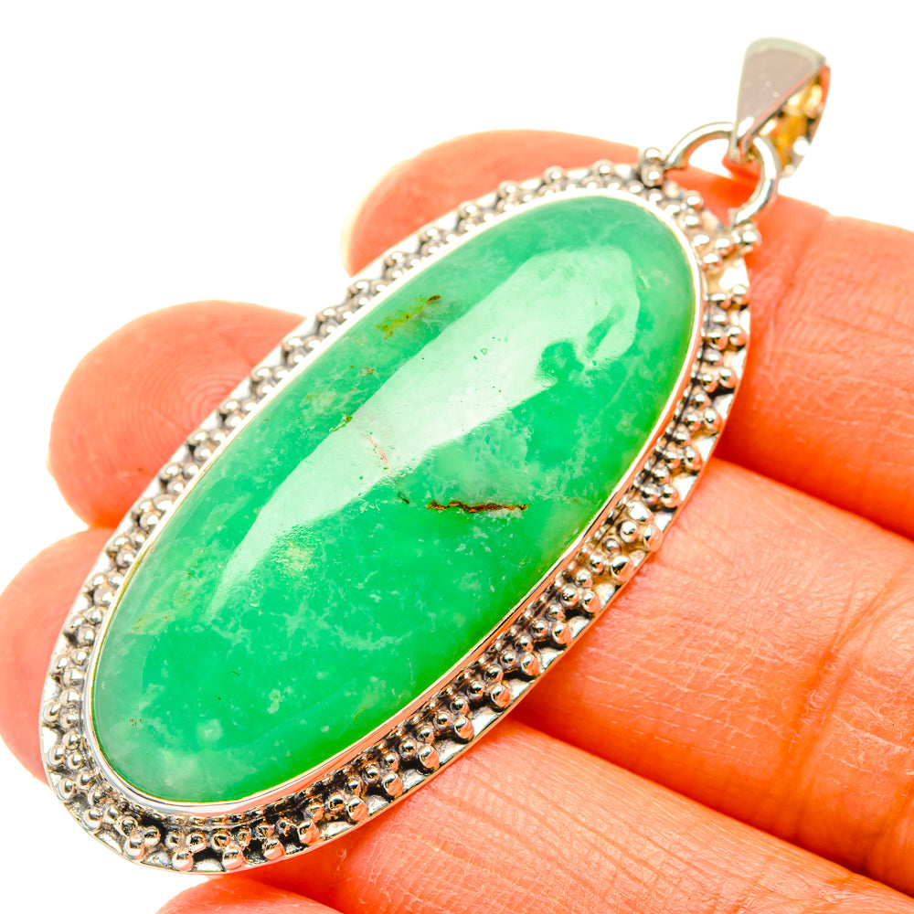 Chrysoprase Pendants handcrafted by Anasilvercos - PD29708