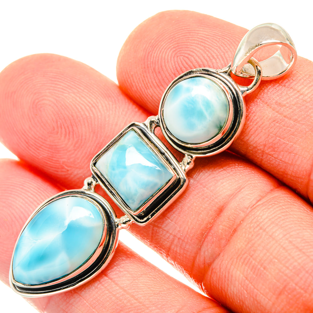 Larimar Pendants handcrafted by Anasilvercos - PD29717