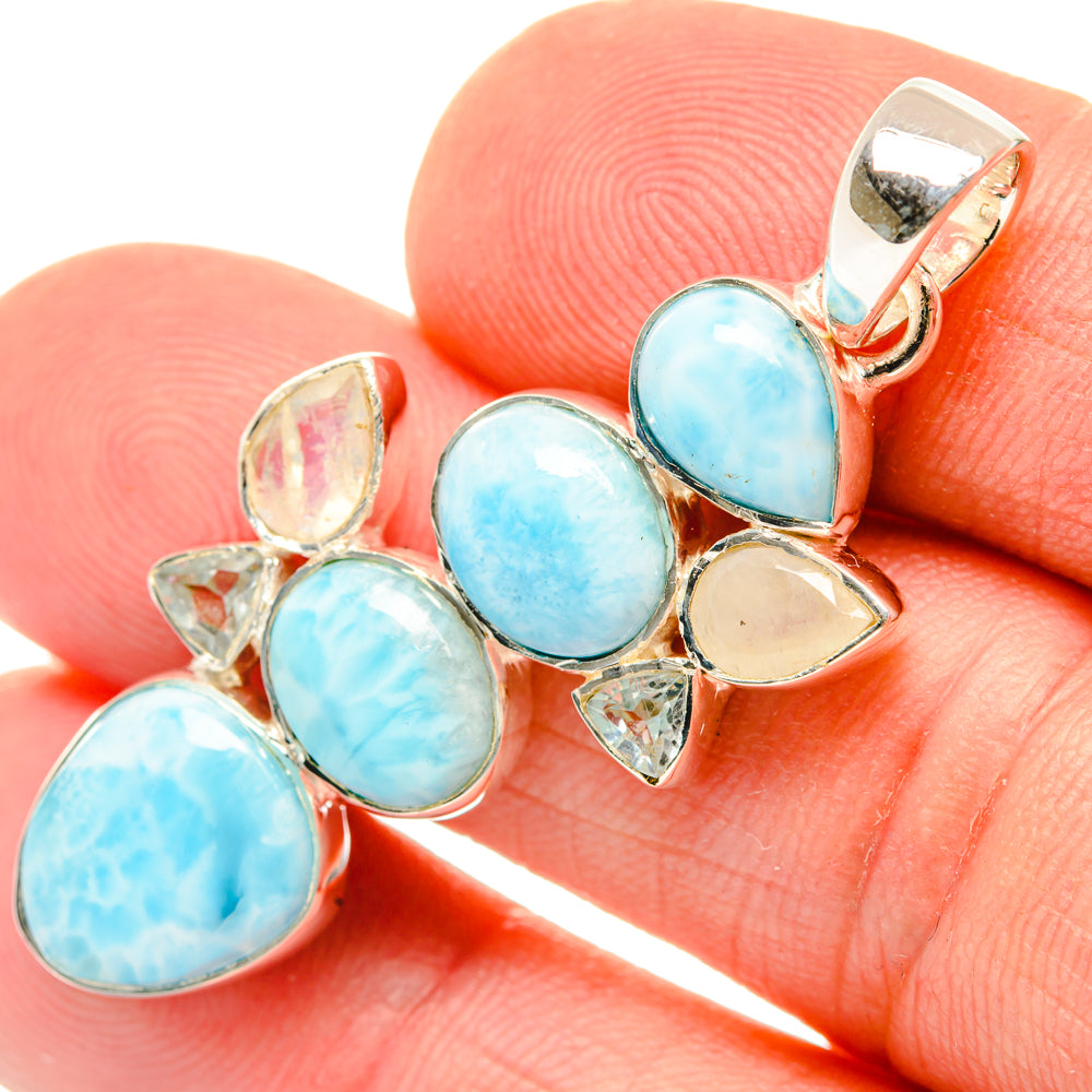Larimar Pendants handcrafted by Anasilvercos - PD29718