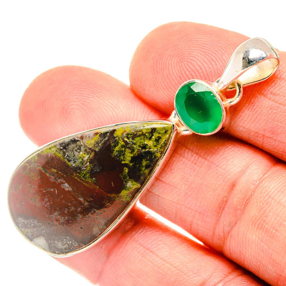 Dragon's Blood Stone Pendants handcrafted by Anasilvercos - PD29727