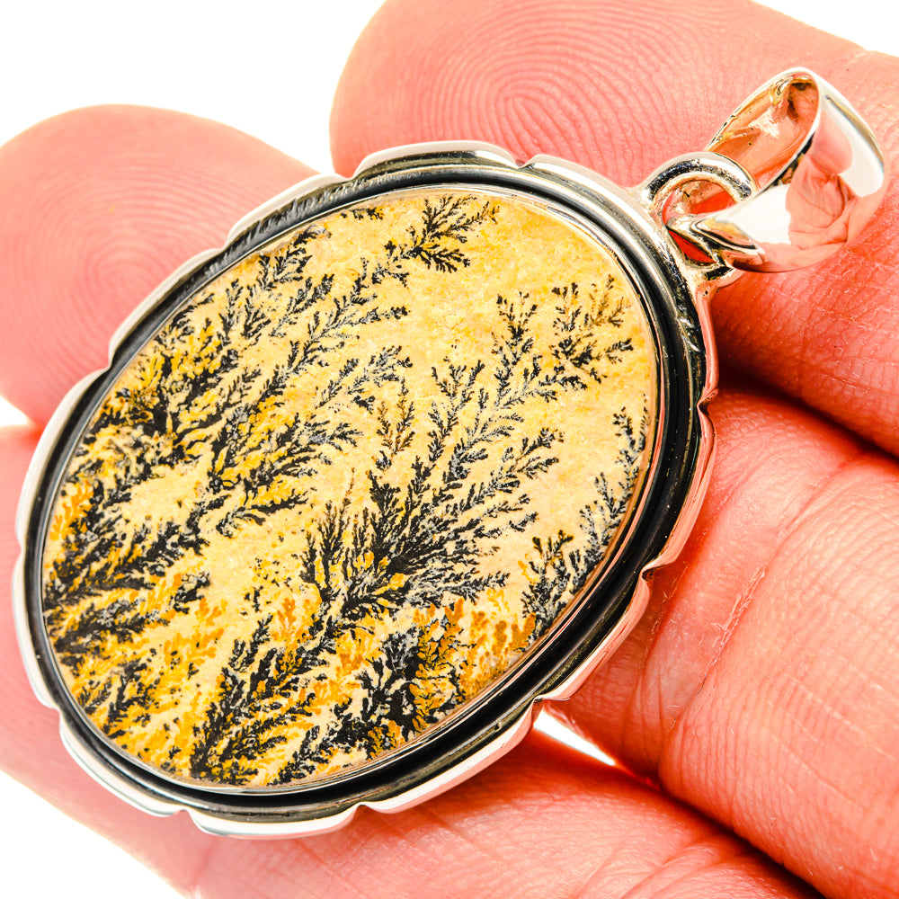 Germany Psilomelane Dendrite Pendants handcrafted by Anasilvercos - PD29743