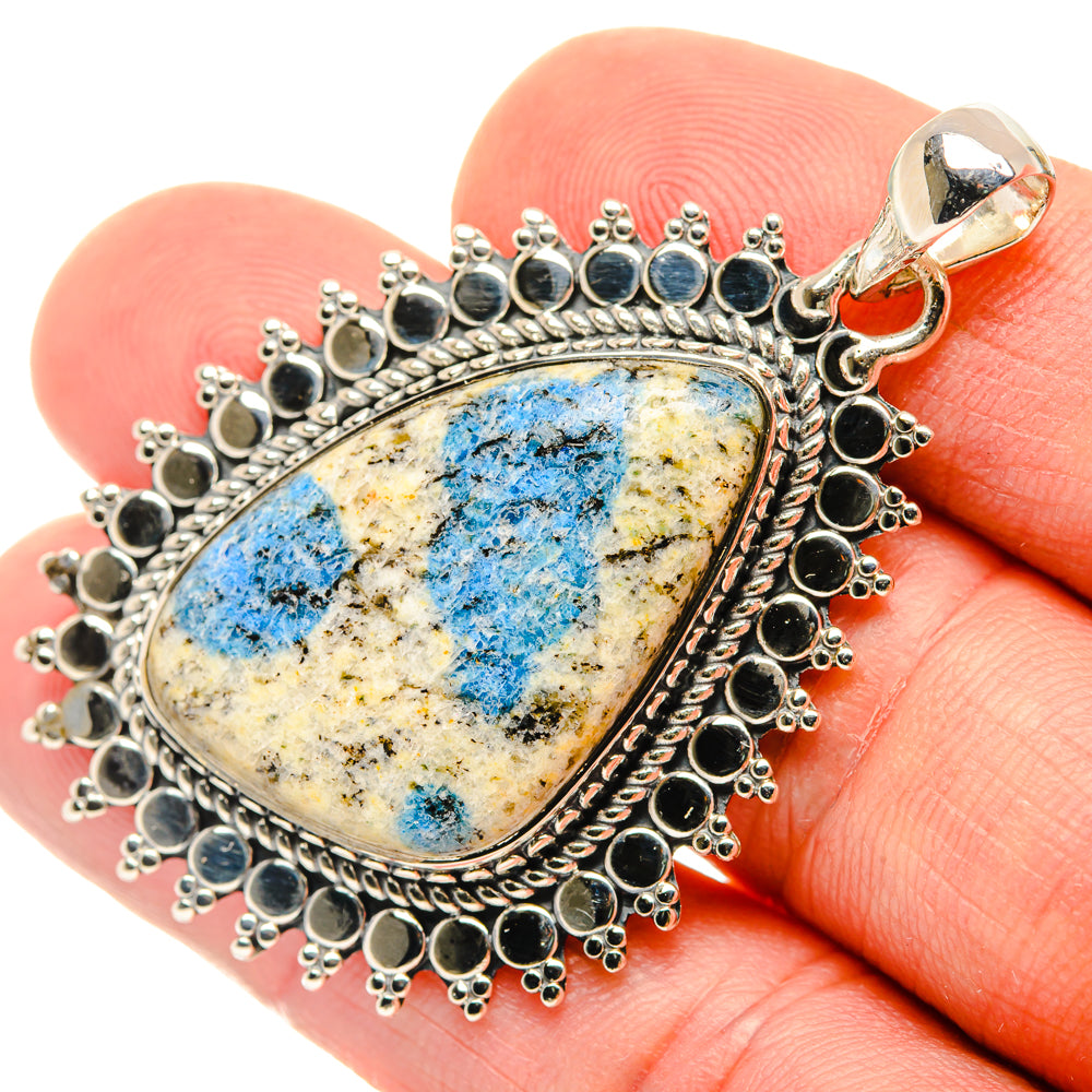 K2 Blue Azurite Pendants handcrafted by Anasilvercos - PD29750