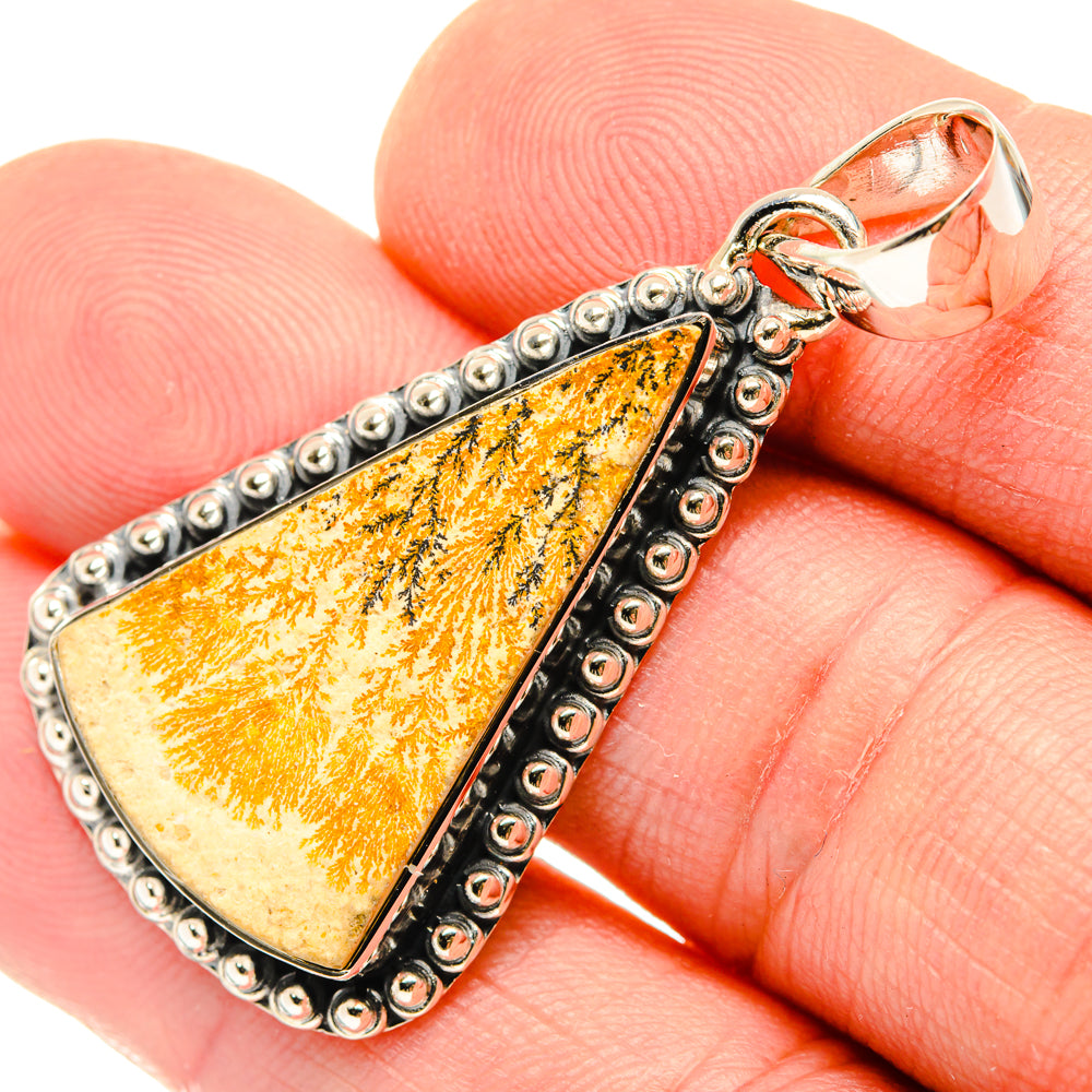 Germany Psilomelane Dendrite Pendants handcrafted by Anasilvercos - PD29756
