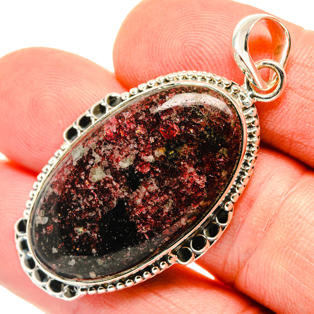 Russian Eudialyte Pendants handcrafted by Anasilvercos - PD29777