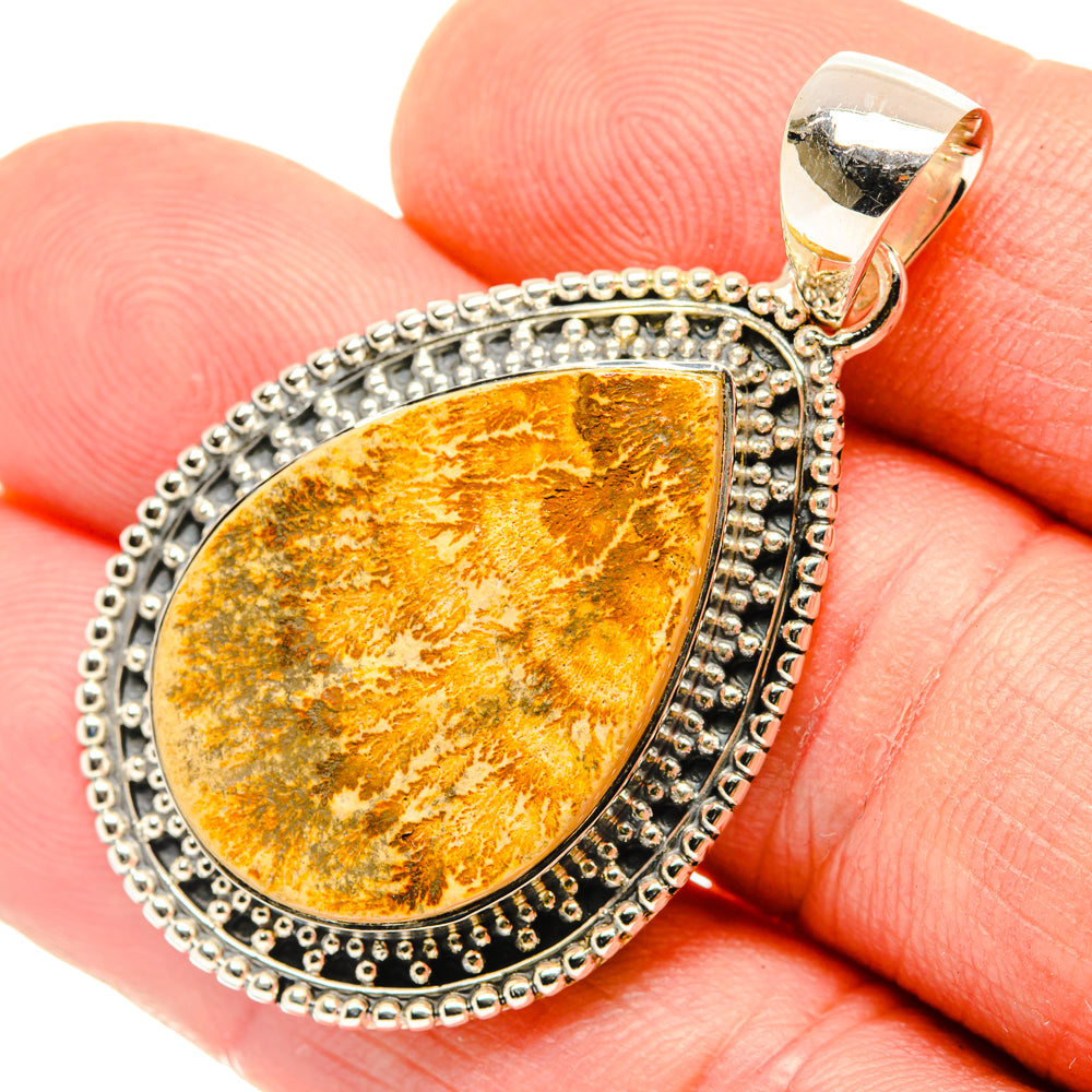 Germany Psilomelane Dendrite Pendants handcrafted by Anasilvercos - PD29793
