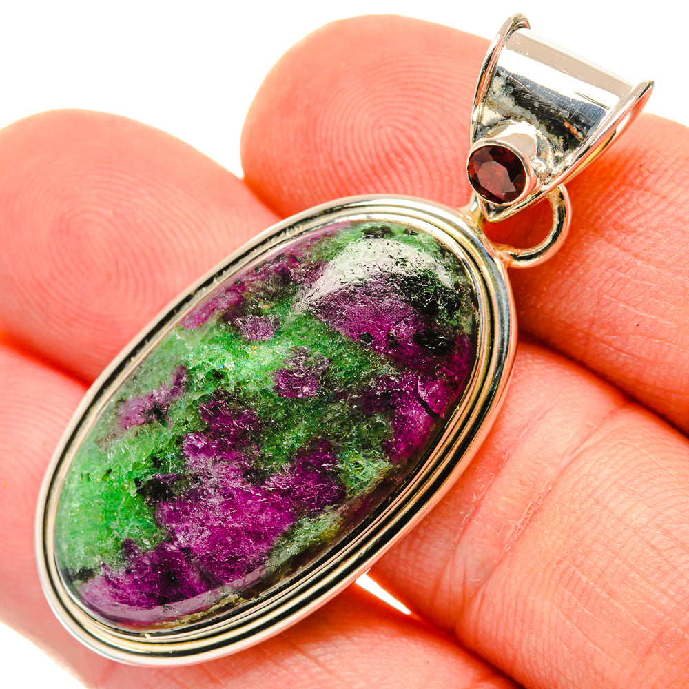 Ruby Zoisite Pendants handcrafted by Anasilvercos - PD29821