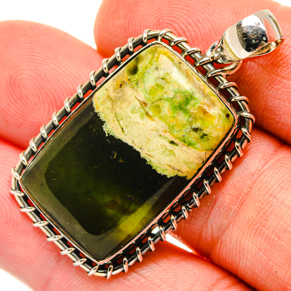 Australian Green Opal Pendants handcrafted by Anasilvercos - PD29836